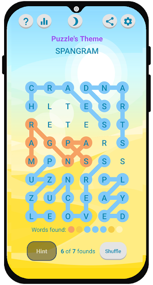 Strands uncover words Screenshot 2