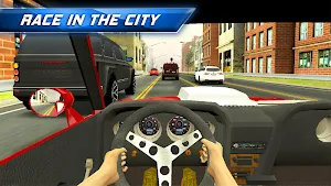 Racing in City - In Car Driving 3D Fast Race Game Screenshot 0