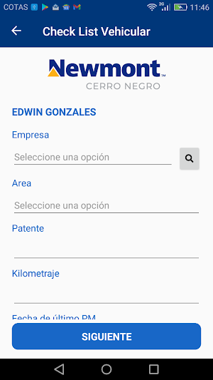 Check List Vehicular Newmont Screenshot 3