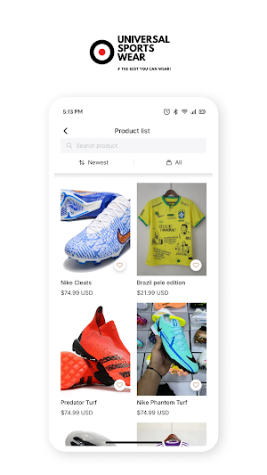 UNIVERSALSPORTSWEAR Screenshot 1