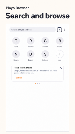 Playo Browser Screenshot 0