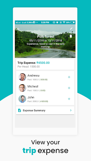 Trip Expense Manager Screenshot 2