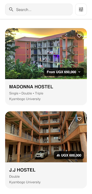 Kunga: Hostels, Rentals & more Screenshot 2