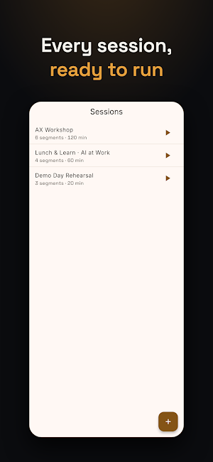 Runsheet — Presenter Timer Screenshot 2