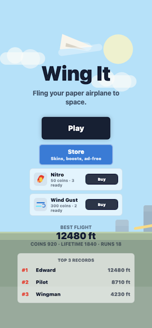 Wing It: Paper Airplane Fling Screenshot 3