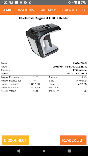 Vulcan RFID Explorer Screenshot 1