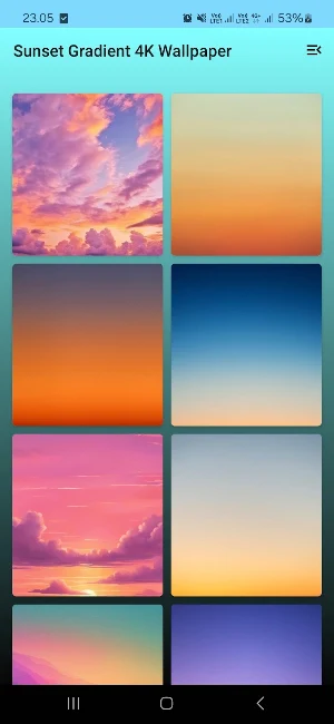 Sunset Gradient 4K Wallpaper Screenshot 3