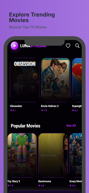 LunaStream - Movies & TV shows Screenshot 2