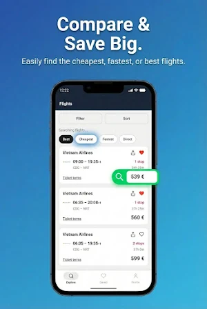 Tripsaver - flights Cashback Screenshot 1