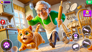 Bad Cat Simulator: Angry Gran Screenshot 1
