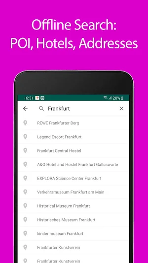Frankfurt Offline Map and Travel Guide Screenshot 2