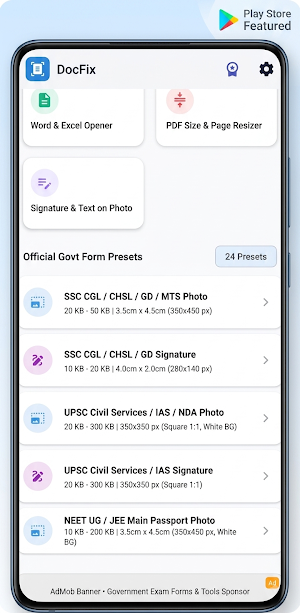 DocFix: Photo & PDF Compressor Screenshot 1
