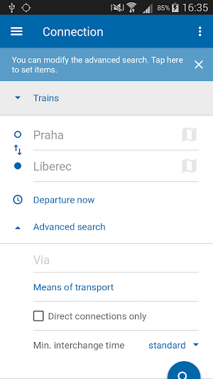 Czech Public Transport IDOS Screenshot 0