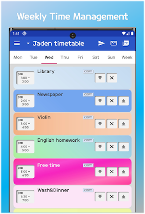 Daily Schedule - easy timetable, simple planner Screenshot 0