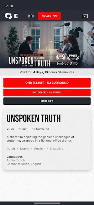 UX: independent films Screenshot 3