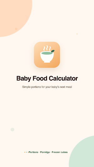 Baby Food Calculator Screenshot 0