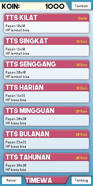 TTS GayaBaru Teka Teki Silang Screenshot 0