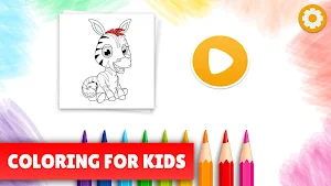 Kids coloring pages - Free drawing game 🐴🦄🎨 Screenshot 0