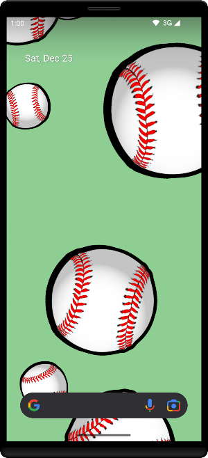 Baseballs Live Wallpaper Screenshot 3