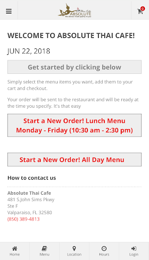Absolute Thai Cafe Screenshot 0