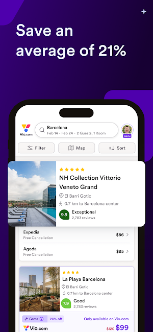 Vio.com - A better deal. Screenshot 2