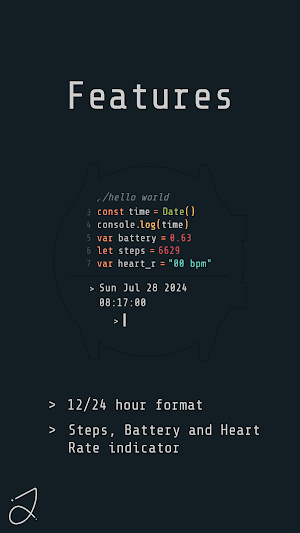 Simple Code Watch Face Screenshot 1