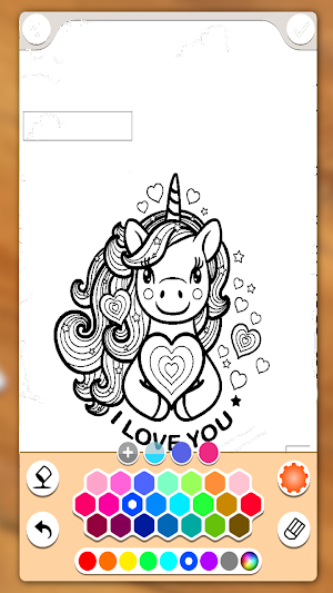 Unicorn Chibi-Coloring Game Screenshot 1