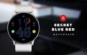 Secret Blue Red Watch Face Screenshot 0