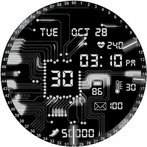 Animated Circuit Watch Face Screenshot 0