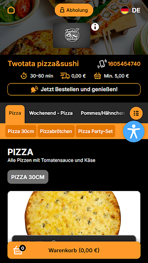 Twotata Pizza&Sushi Screenshot 1