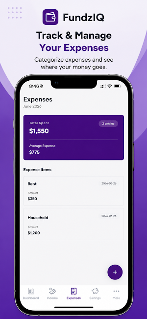 FundzIQ: Money Planner Screenshot 2
