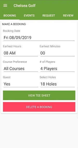 Chelsea Reservations Screenshot 0