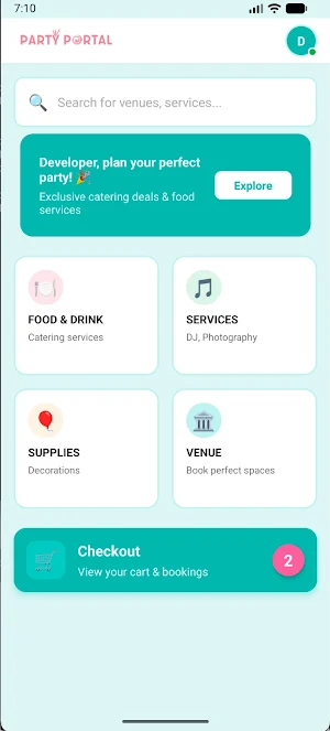 Party Portal Screenshot 1