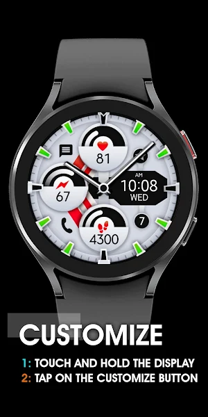 Dream 95 - White Watch Face Screenshot 2