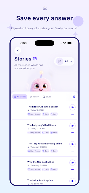 Whylo - Questions into stories Screenshot 1