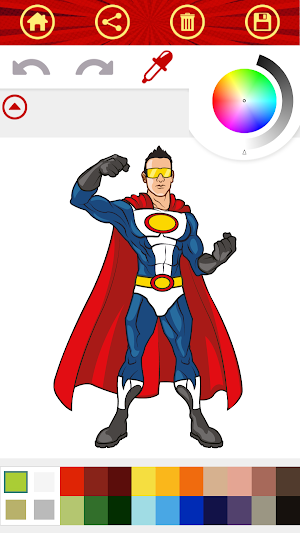Superhero Coloring Book Game Screenshot 3