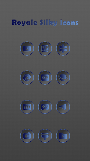 Royale Silky Dark Blue Icons Screenshot 2