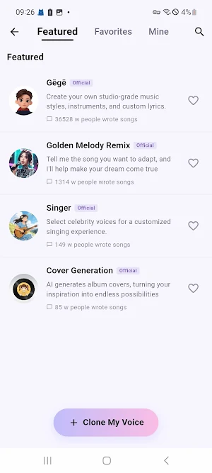 GeGe - AI Music & Songs Maker Screenshot 1