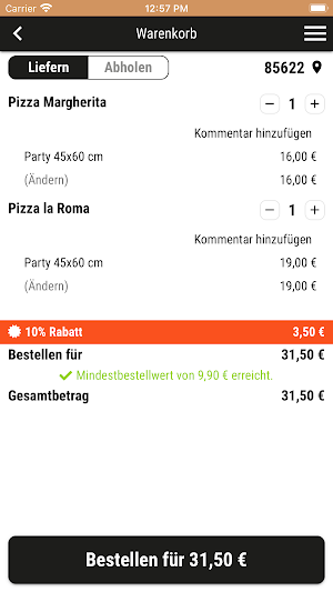 Diamant’s Burger und Pizza Screenshot 1