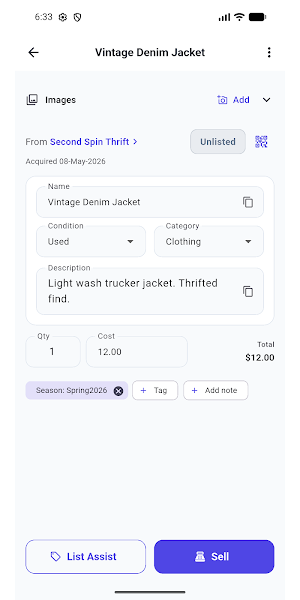 ItemLogue: Profit & Inventory Screenshot 1