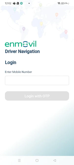 Enmovil Driver Navigation App Screenshot 1