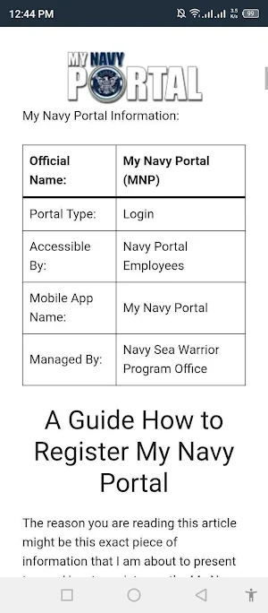 My Navy Portal Screenshot 3