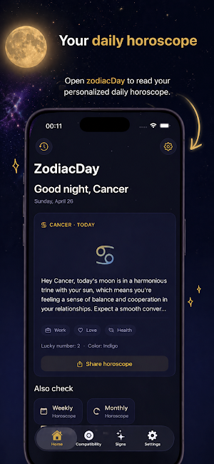 ZodiacDay - daily horoscope Screenshot 1