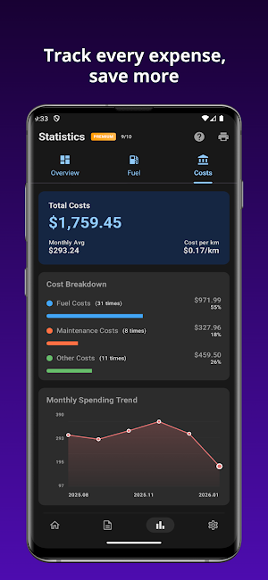 AutoLog: Vehicle Manager Screenshot 2