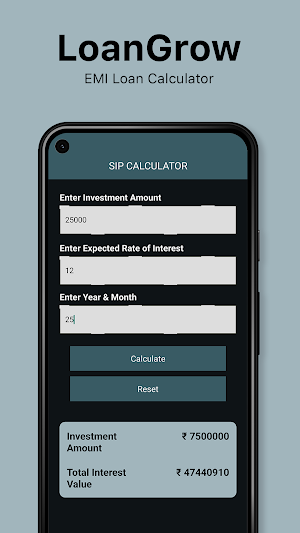 LoanGrow - EMI Loan Calculator Screenshot 0
