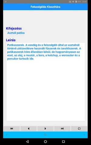 Felszolgálás Kisszótára Screenshot 3