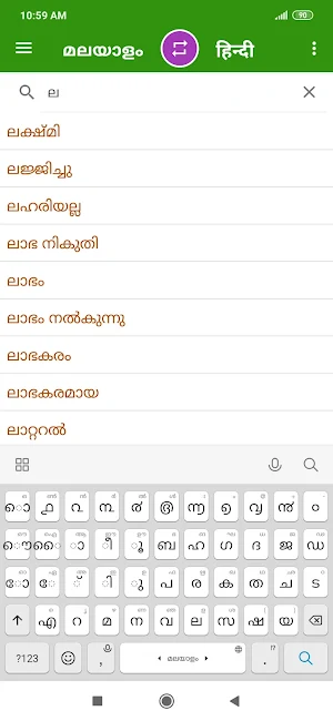 Hindi Malayalam Dictionary Screenshot 2