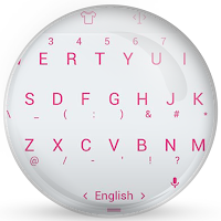 Keyboard Theme Flat White Pink