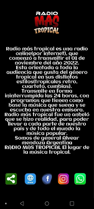 Radio Mas Tropical Screenshot 2