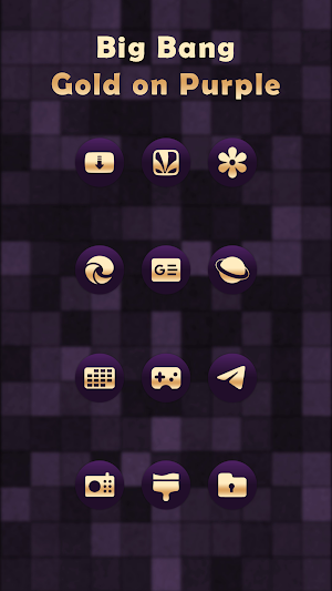 Big Bang Gold On Purple Icons Screenshot 2